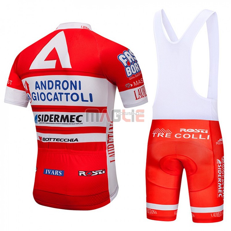 Maglia Androni Giocattoli Manica Corta 2018 Arancione e Bianco